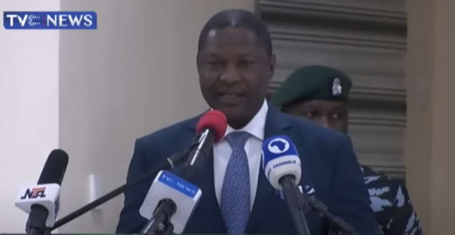 Nigerian Attorney General and Minister of Justice Abubakar Malami recently mischaracterized CPJ's research on attacks on the press. Screenshot: YouTubeTVC News Nigeria