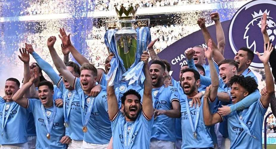 GETTY IMAGESImage caption: Manchester City have won four of the past five Premier League titles