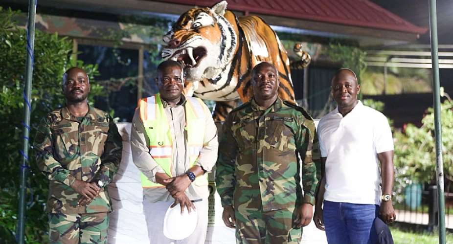 E/R: Roads Minister inspects road construction at Ghana Military Academy