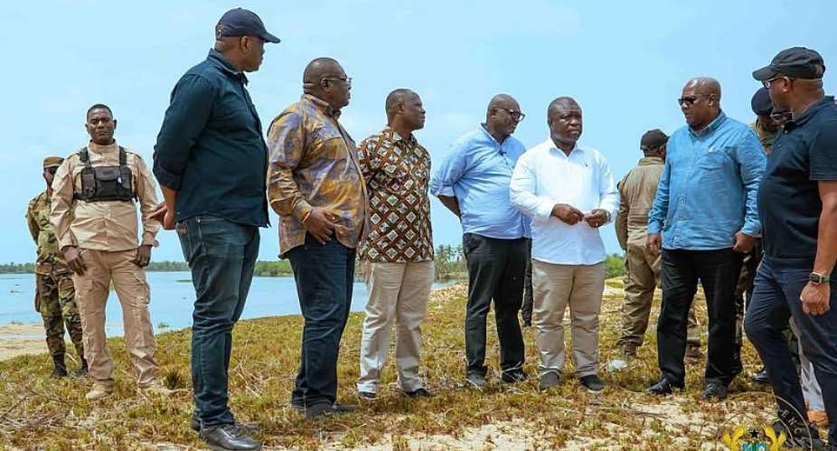 President Mahama highlights $150m WACA project during visit to Fuveme after tidal waves destruction