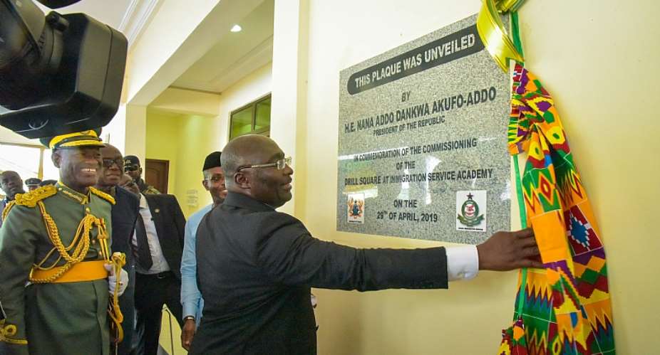 Bawumia commissioning Ghana Immigration Service Academy at Assin Foso in the Central Region