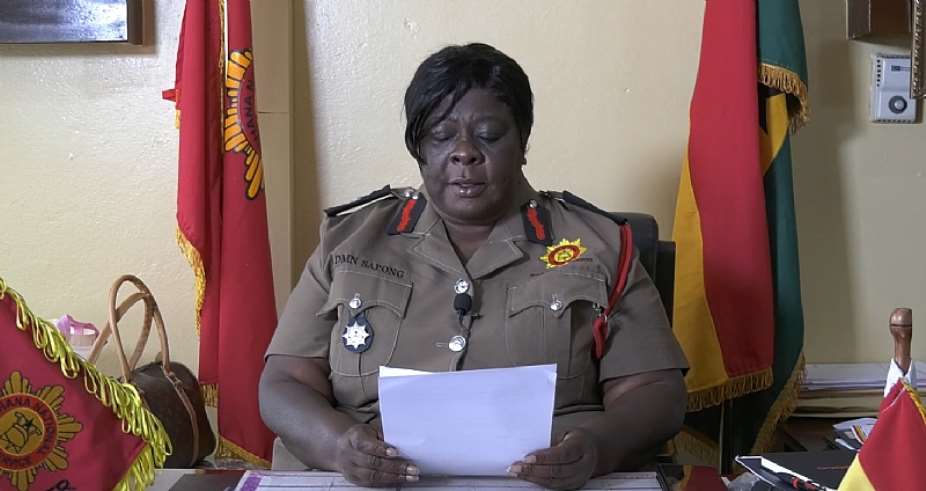 GNFS shuts down illegal food joint at Fuel Station in Osu