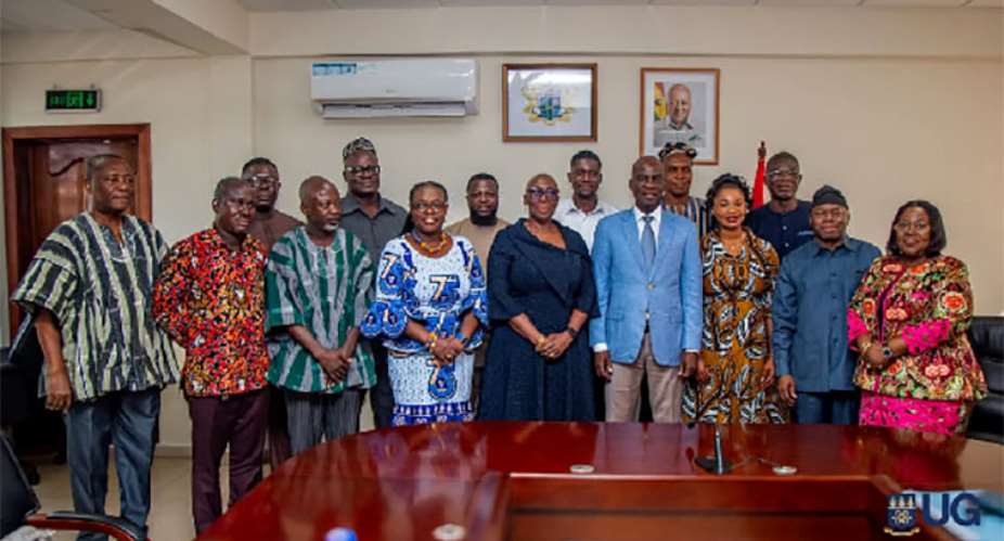 Guru (middle) currently serves as SRC President for the University of Ghana