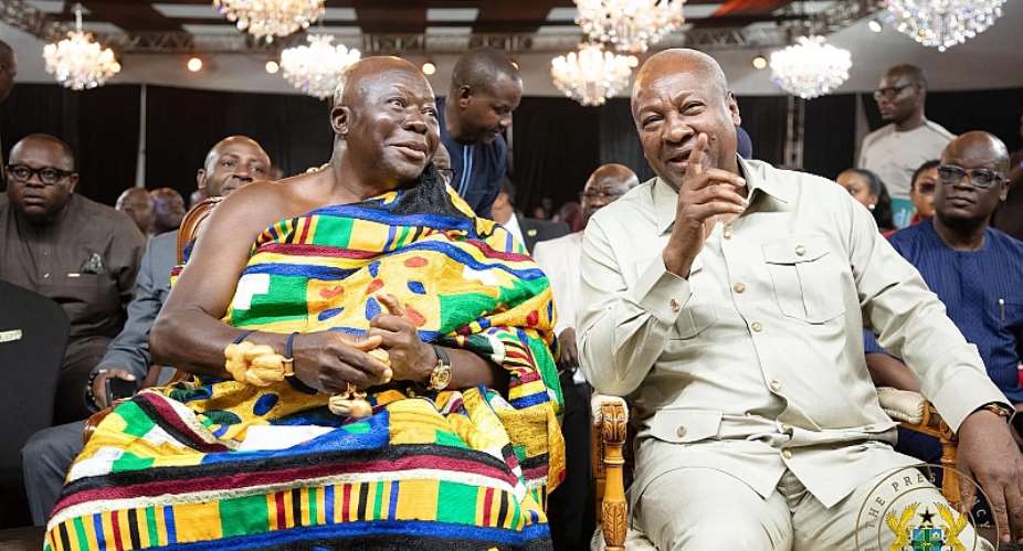 Mahama tells Asantehene he has made Ghana peaceful and stronger
