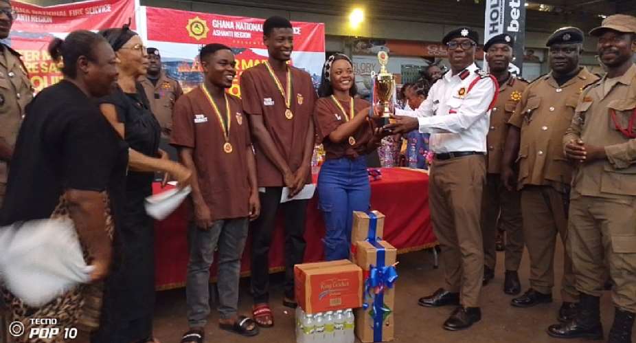 Tafo market crowned winners as GNFS holds 3rd inter-market fire safety quiz finale in Ashanti Region