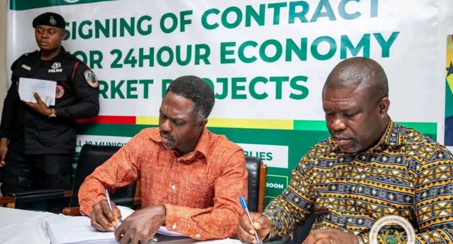 Volta Region signs contracts for 24-Hour economy market project across 18 assemblies