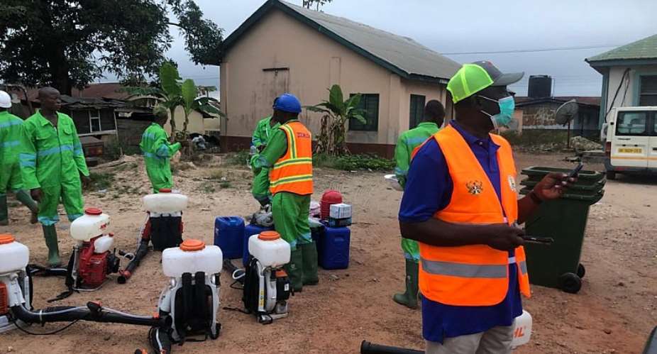 Disinfection Exercise Against COVID-19 In Atiwa East District