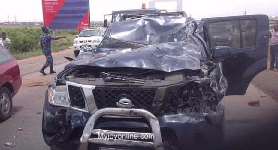 Samson Lardy Anyenini survives fatal car crash