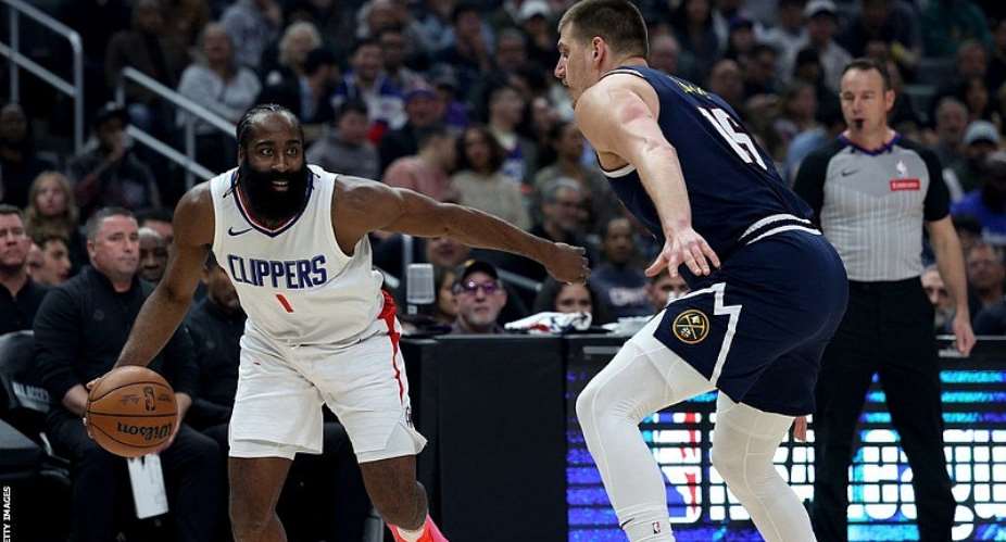 GETTY IMAGESImage caption: Denver Nuggets Nikola Jokic (right) is a contender for the NBAs Most Valuable Player for the 2023-24 season