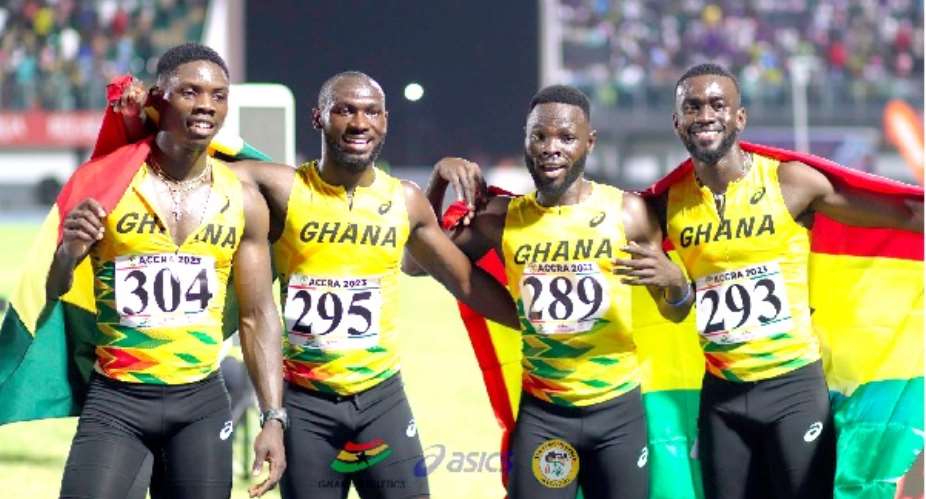 From left: Ghana's quartet of Solomon Hammond, Benjamin Azamati, Edwin Gadayi and Joe Paul Amoah won silver at the recent African Games