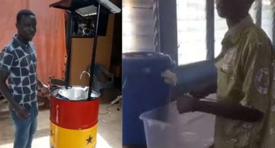 COVID-19: Akufo-Addo Lauds 3 Young Inventors Of Handwashing Machines