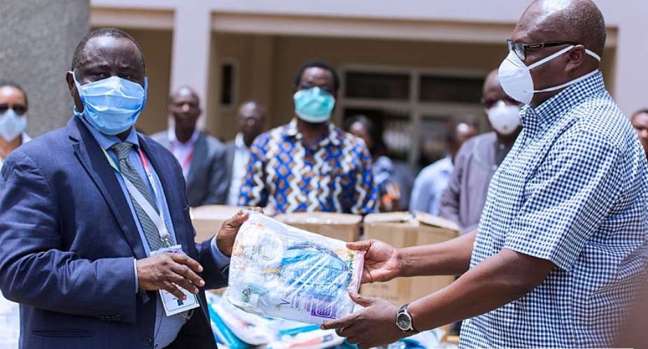 Mahama Donates PPE, Gum Boots To Korle-Bu Hospital
