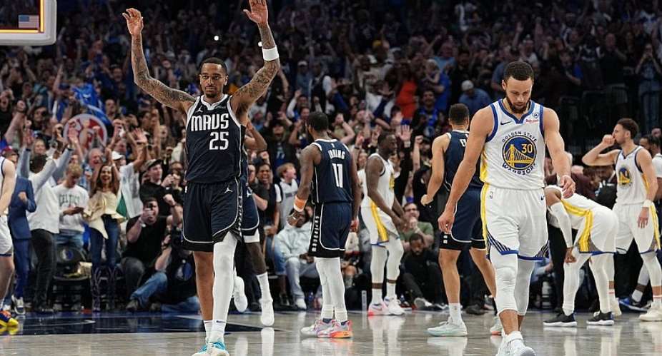 GETTY IMAGESImage caption: PJ Washington scored 32 points for the Mavericks against the Warriors