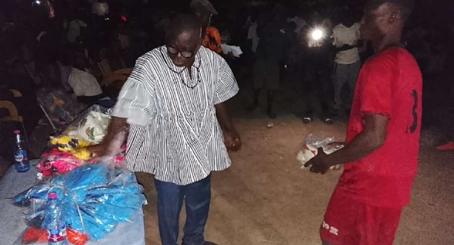 Isaac Adongo celebrates Easter with constituents in Bolgatanga Central
