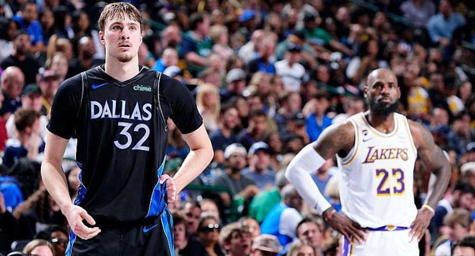Getty ImagesImage caption: Cooper Flagg (left, with LeBron James) was selected with the first overall pick by the Dallas Mavericks in the 2025 NBA draft