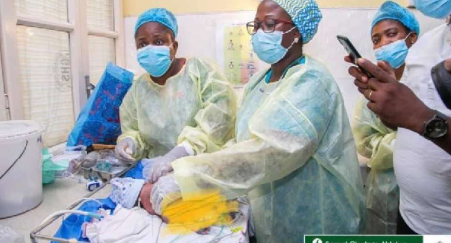 Woman delivers siamese twins at Akuse Government Hospital