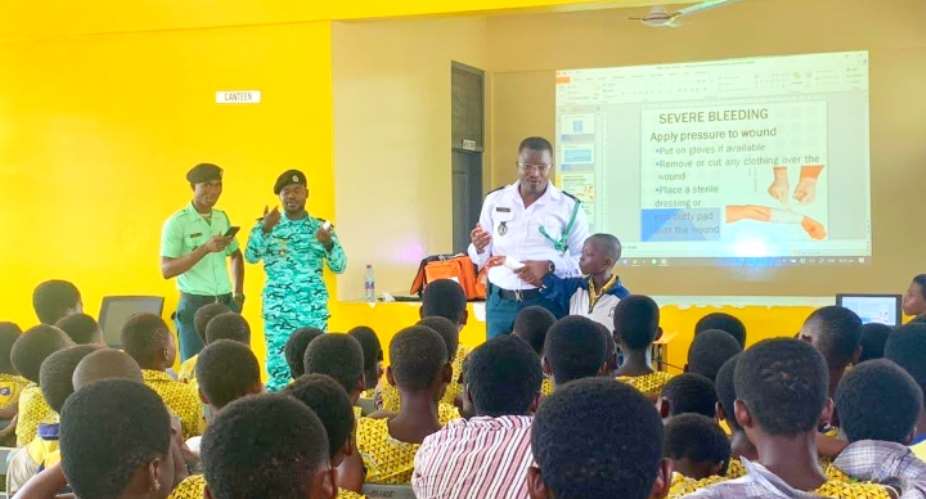 National Ambulance Service educate pupils of Sanso Methodist Primary school on basic life support techniques
