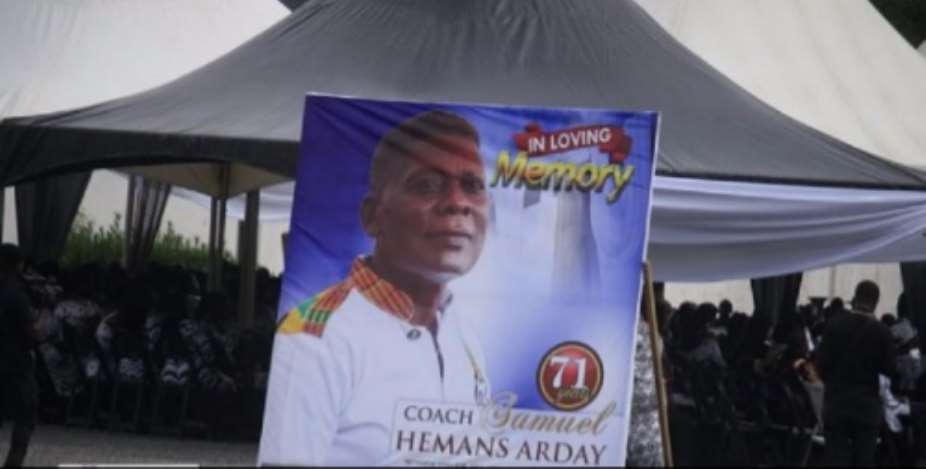 Sam Arday watered the Oak tree - Tribute from Accra Hearts of Oak