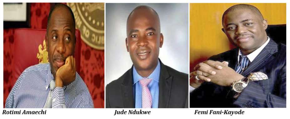 Rotimi Amaechi, Jude Ndukwe and Femi Fani-Kayode