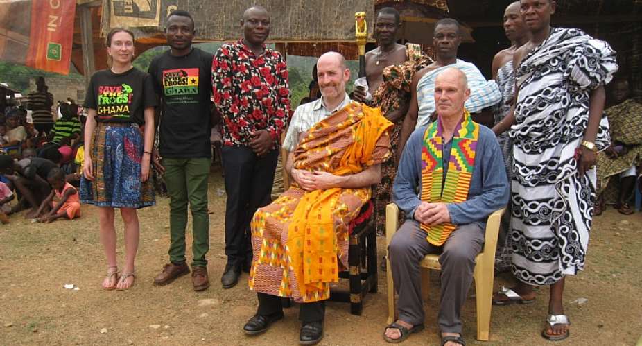 UK-Ghana Nature Ambassador Julian B seated with left