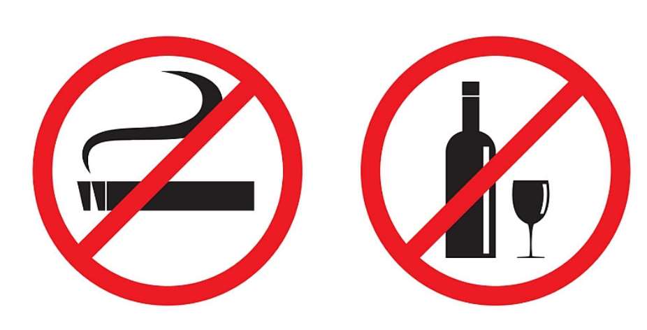 Drink less alcohol, don't smoke