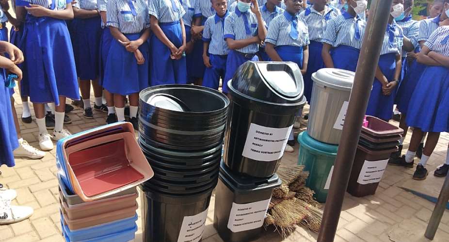 EPA donates sanitation materials to Fachi Little Flower school