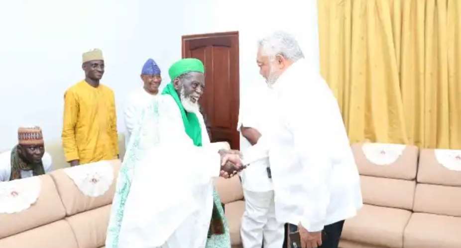 Chief Imam with Rawlings