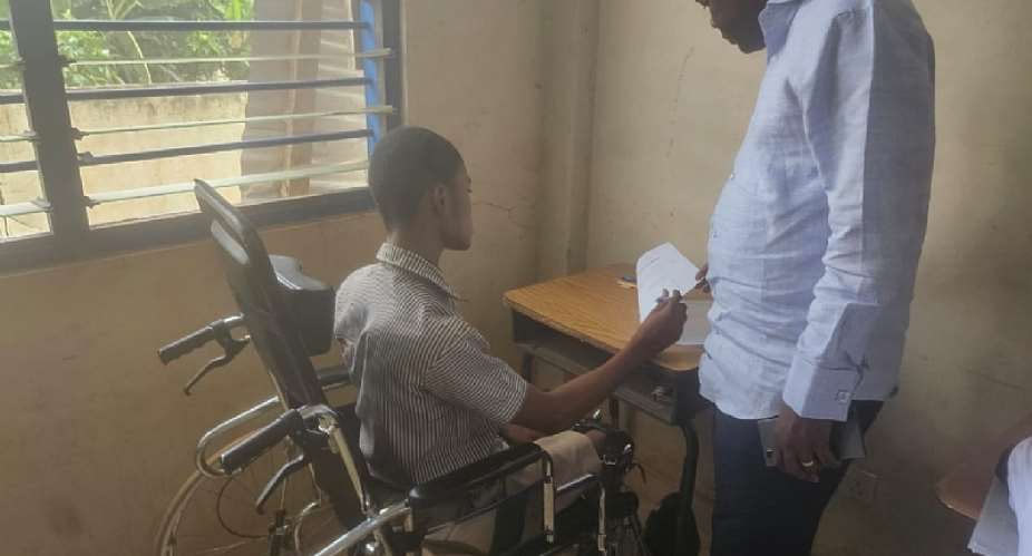 Bekwai MP Ralph Poku-Adusei pledges support for BECE candidate with special needs
