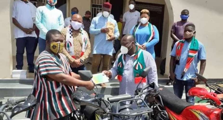 NDC National Youth Organizer Donates Motorbikes To All Constituencies In Volta Region