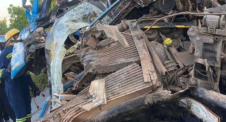 E/R: Three dead, two injured in tragic highway crash involving heavy-duty trucks at Akyem Asafo
