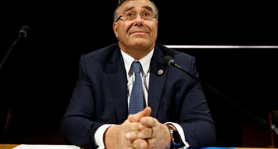 Patrick Pouyanne, CEO of TotalEnergies, at a hearing at the French Senate, 29 April 2024. -  Sarah Meyssonnier/Reuters