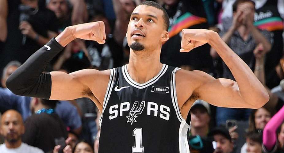 Getty ImagesImage caption: Victor Wembanyama became the third-youngest player in NBA history to record 25 points, 15 rebounds, and five assists in a post-season game
