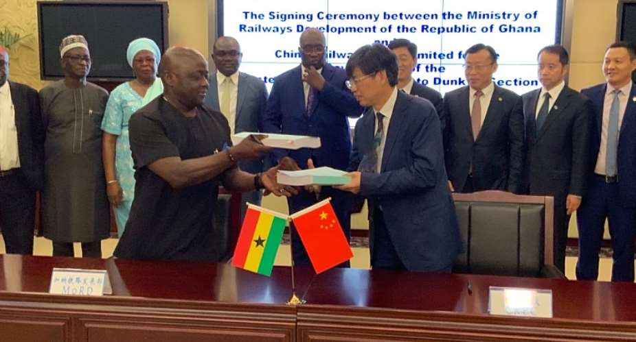 Ghana, China Railway Wuju Sign Pact For The US500million New Standard Gauge Western Line