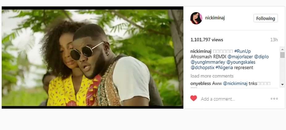 Africa To The World! American Singer Nicki Minaj Shares Skales' New Feature On Instagram