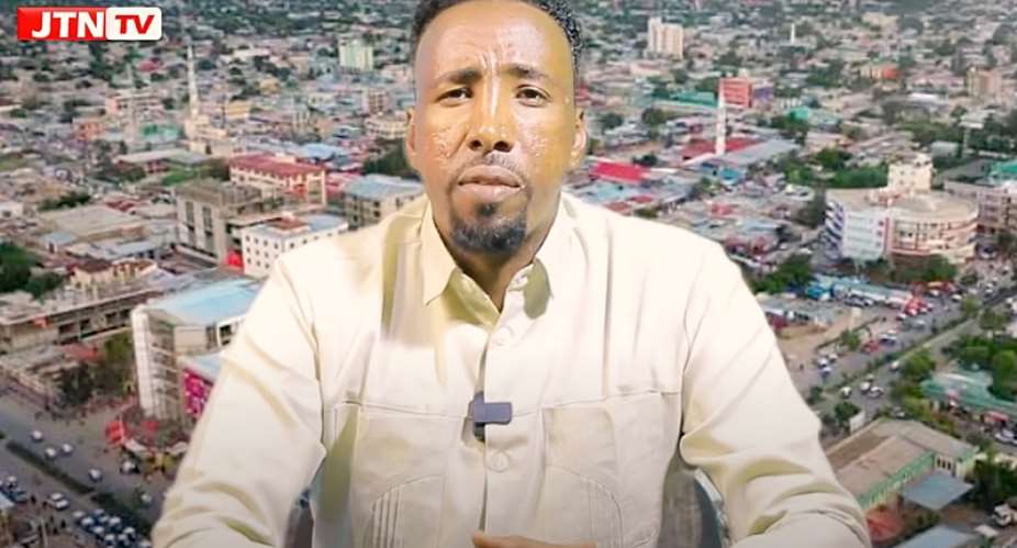 Ahmed Awga, founder of Jigjiga Television Network, was detained after interviewing a man who said his teenage son died after being kicked in the head by a police officer. (Screenshot: JTN TV/YouTube)