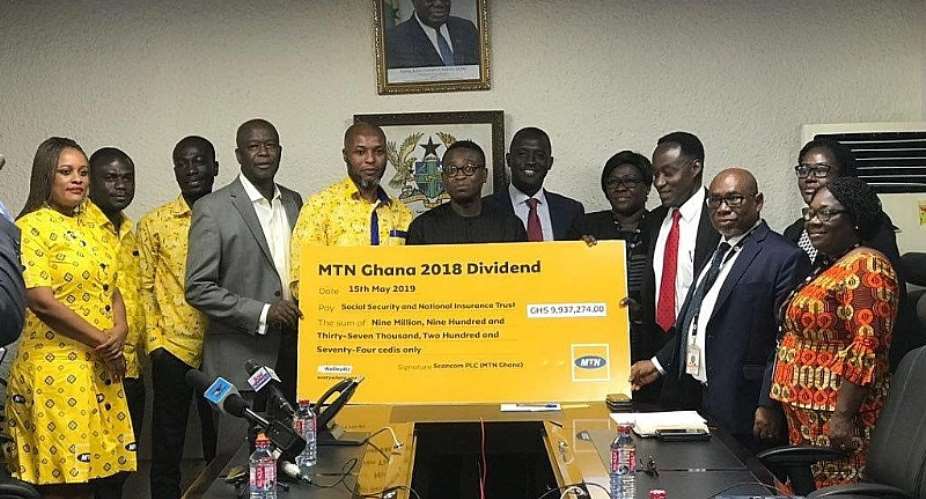 MTN Ghana Pays GHS 9.94m Dividends To SSNIT