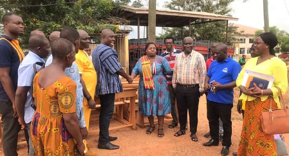 Gomoa Central District Assembly presents 1,250 dual desks to GES to ease congestion in classrooms