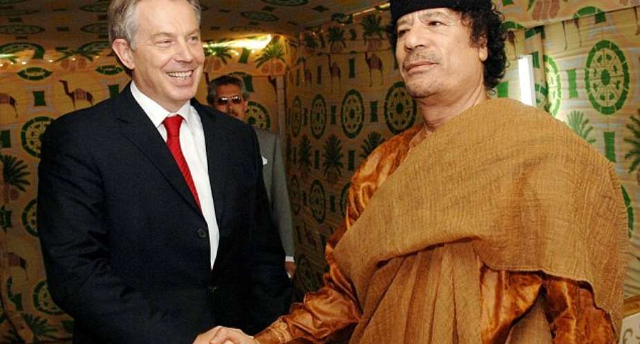 Muammar Gaddafi and Tony Blair