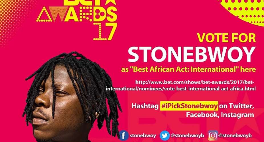 How to vote for STONEBWOY to win BET2017 Best International African Act