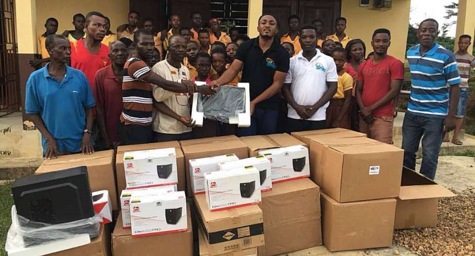 GIFEC's Kofi Asante Donate Computers, Accessories To Institutions In Wassa Amenfi West District