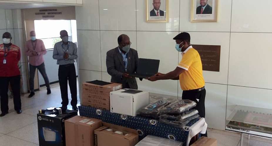 MTN Donate Laptops, Printers, Other Items To Noguchi To Fight Covid-19