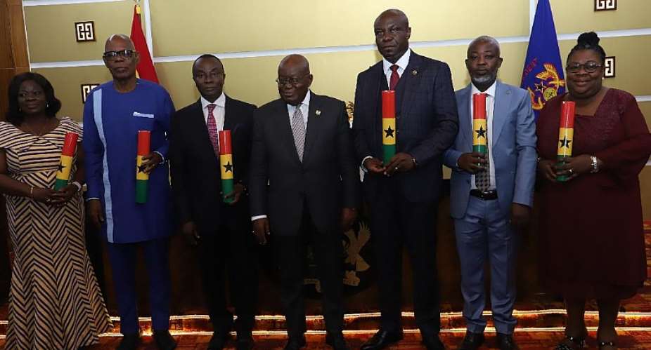Akufo-Addo swears in Public Services Commission Board