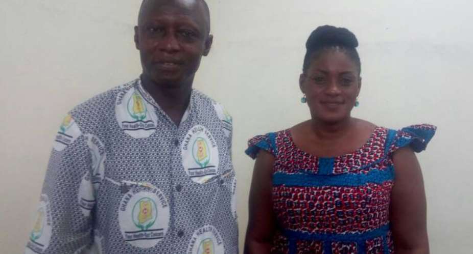 Nana Ama Asiamah Dokua with Francis Luguniah