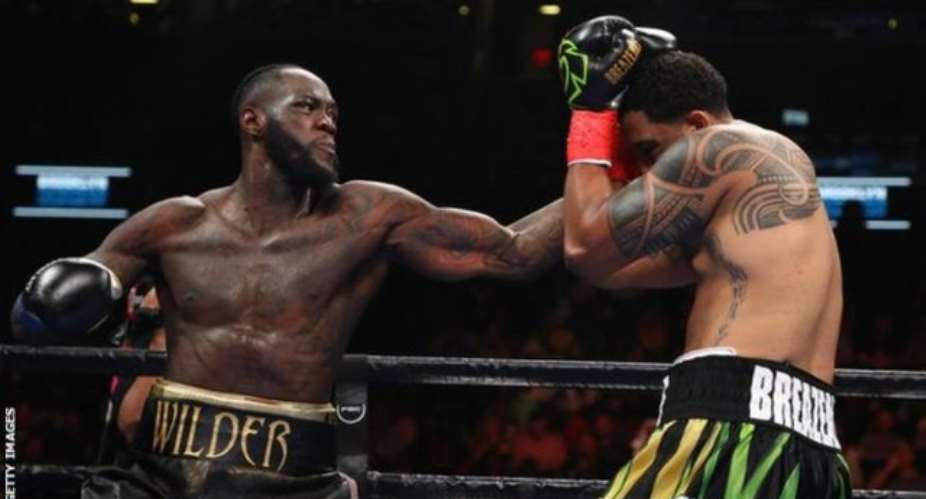 Deontay Wilder Knocks Out Dominic Breazeale In First Round To Defend Title