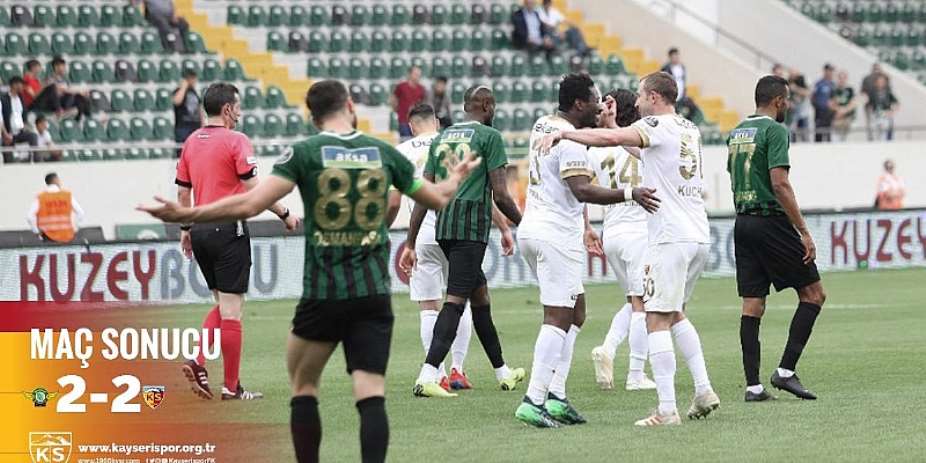 Asamoah Gyan Scores To Rescue Point For Kayserispor In Turkish Super Lig