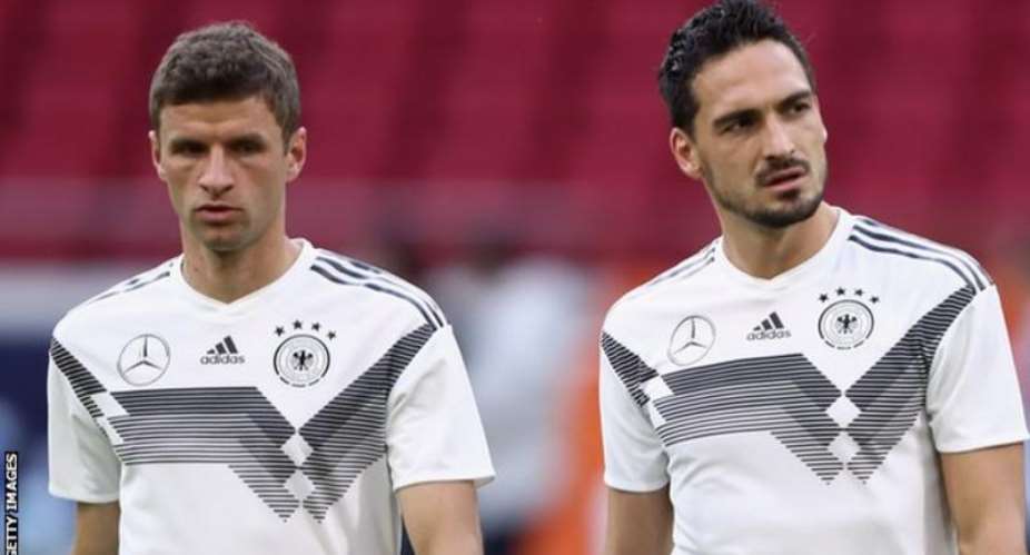 Muller left and Hummels helped Germany win the 2014 World Cup