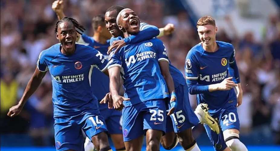 GETTY IMAGESImage caption: Moises Caicedo opened his Chelsea account in incredible fashion against Bournemouth