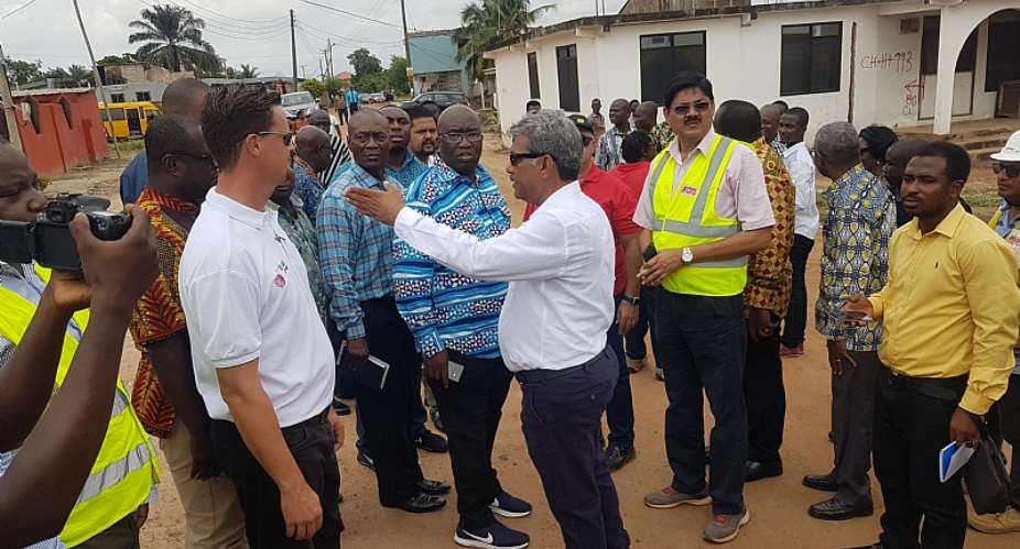 Ministry Of Railway, Ghana Railway Company Visit Ongoing Tema-Mpakadan Construction Site