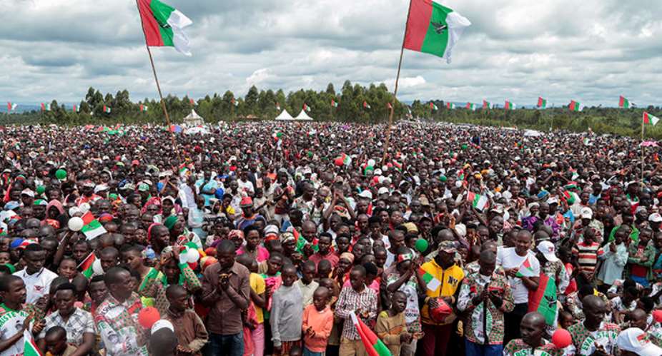 Supporters Of The Ruling Party Are Seen In Bugendana, Burundi, On April 27, 2020. CPJ Recently Joined A Letter Calling On Burundi To Maintain Internet Access During The Elections. APBerthier Mugiraneza