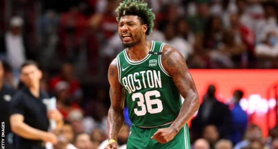 Marcus Smart scored five three-pointers against the Heat